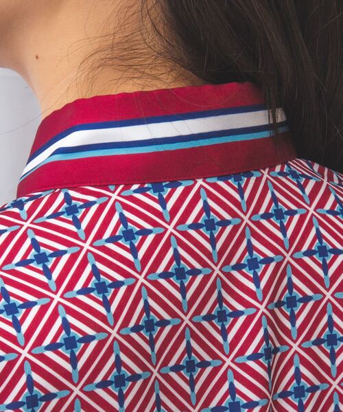 NARACAMICIE / ナラカミーチェ シャツ・ブラウス | 【NARACAMICIE】幾何柄サテン長袖シャツ | 詳細6