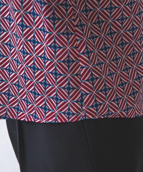 NARACAMICIE / ナラカミーチェ シャツ・ブラウス | 【NARACAMICIE】幾何柄サテン長袖シャツ | 詳細9