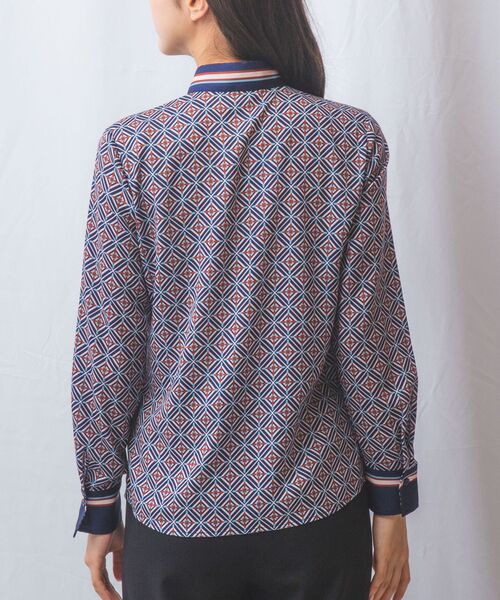 NARACAMICIE / ナラカミーチェ シャツ・ブラウス | 【NARACAMICIE】幾何柄サテン長袖シャツ | 詳細15