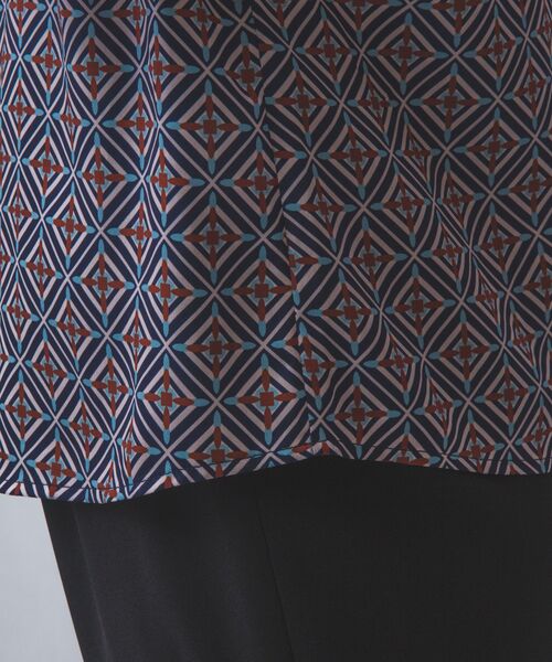 NARACAMICIE / ナラカミーチェ シャツ・ブラウス | 【NARACAMICIE】幾何柄サテン長袖シャツ | 詳細19