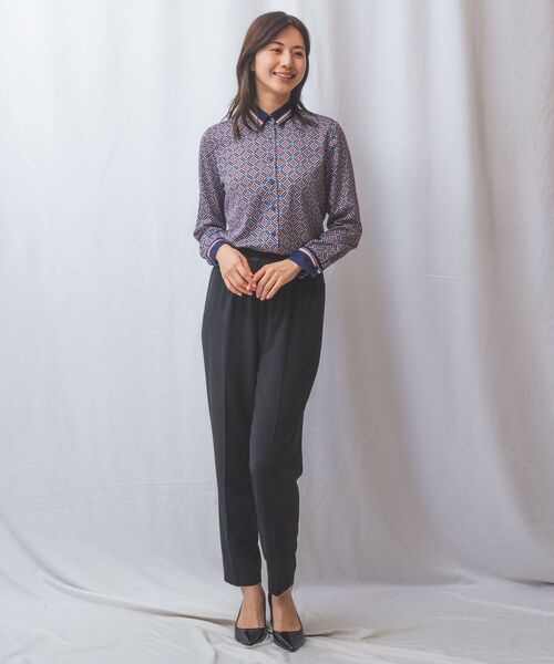 NARACAMICIE / ナラカミーチェ シャツ・ブラウス | 【NARACAMICIE】幾何柄サテン長袖シャツ | 詳細21