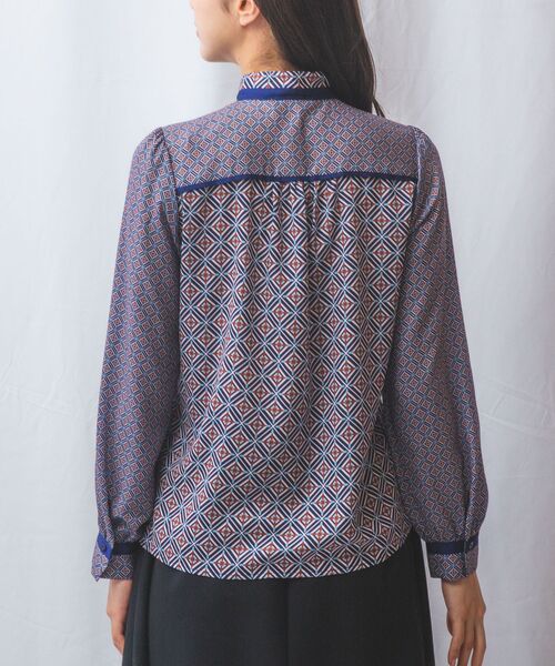 NARACAMICIE / ナラカミーチェ シャツ・ブラウス | 【NARACAMICIE】幾何柄サテンボウタイ付長袖ブラウス | 詳細14