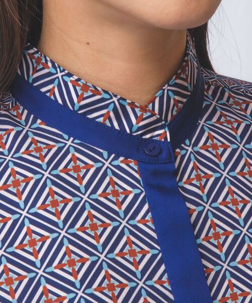 NARACAMICIE / ナラカミーチェ シャツ・ブラウス | 【NARACAMICIE】幾何柄サテンボウタイ付長袖ブラウス | 詳細15