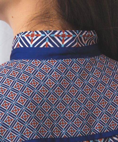 NARACAMICIE / ナラカミーチェ シャツ・ブラウス | 【NARACAMICIE】幾何柄サテンボウタイ付長袖ブラウス | 詳細16