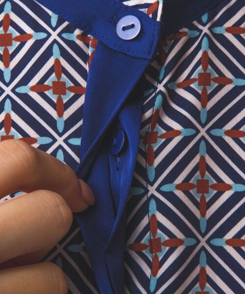 NARACAMICIE / ナラカミーチェ シャツ・ブラウス | 【NARACAMICIE】幾何柄サテンボウタイ付長袖ブラウス | 詳細18