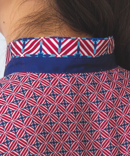 NARACAMICIE / ナラカミーチェ シャツ・ブラウス | 【NARACAMICIE】幾何柄サテンボウタイ付長袖ブラウス | 詳細6