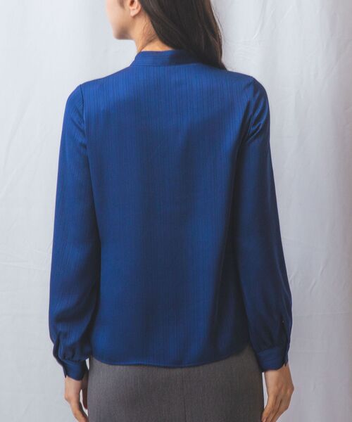NARACAMICIE / ナラカミーチェ シャツ・ブラウス | 【NARACAMICIE】サテンストライプフロントタック長袖ブラウス | 詳細24