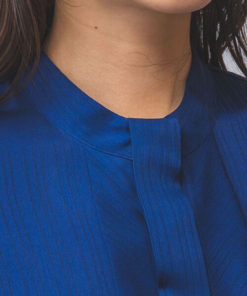 NARACAMICIE / ナラカミーチェ シャツ・ブラウス | 【NARACAMICIE】サテンストライプフロントタック長袖ブラウス | 詳細25