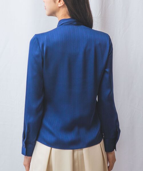 NARACAMICIE / ナラカミーチェ シャツ・ブラウス | 【NARACAMICIE】サテンストライプボウタイ長袖ブラウス | 詳細25