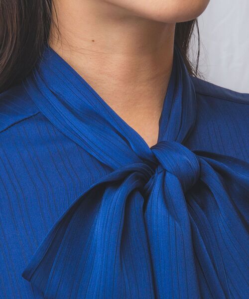 NARACAMICIE / ナラカミーチェ シャツ・ブラウス | 【NARACAMICIE】サテンストライプボウタイ長袖ブラウス | 詳細26