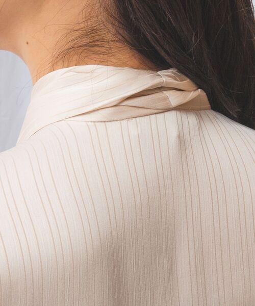 NARACAMICIE / ナラカミーチェ シャツ・ブラウス | 【NARACAMICIE】サテンストライプボウタイ長袖ブラウス | 詳細7