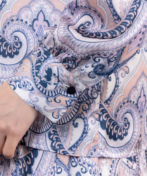 NARACAMICIE / ナラカミーチェ シャツ・ブラウス | 【NARACAMICIE】【セットアップ対応】ペイズリー柄ハイカラー長袖ブラウス | 詳細10