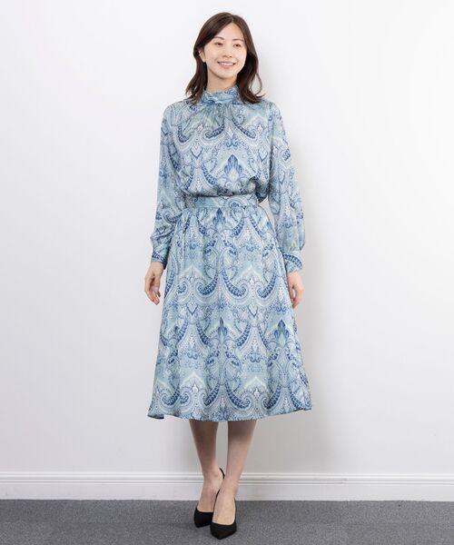 NARACAMICIE / ナラカミーチェ シャツ・ブラウス | 【NARACAMICIE】【セットアップ対応】ペイズリー柄ハイカラー長袖ブラウス | 詳細3