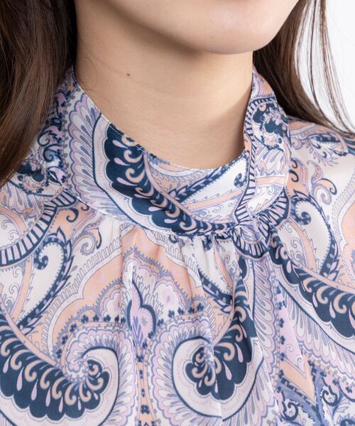 NARACAMICIE / ナラカミーチェ シャツ・ブラウス | 【NARACAMICIE】【セットアップ対応】ペイズリー柄ハイカラー長袖ブラウス | 詳細8