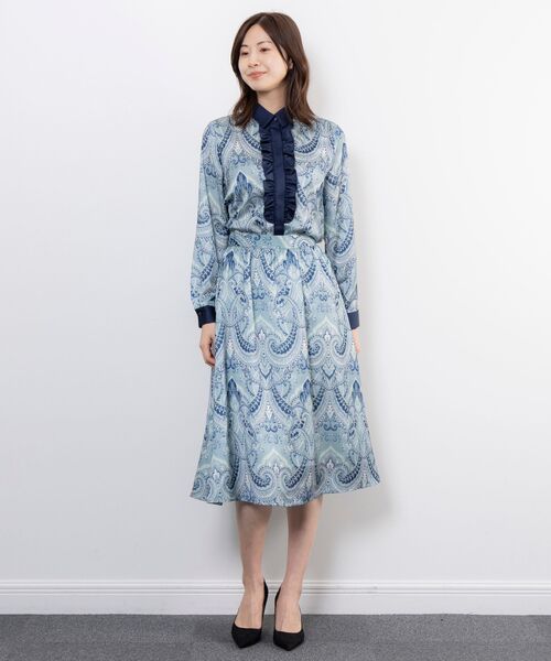 NARACAMICIE / ナラカミーチェ シャツ・ブラウス | 【NARACAMICIE】【セットアップ対応】ペイズリー柄フリル長袖ブラウス | 詳細11