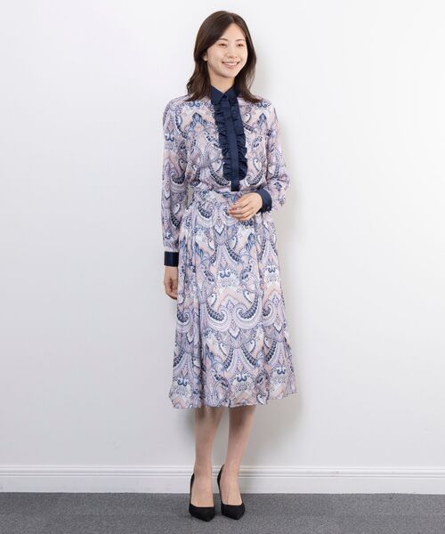 NARACAMICIE / ナラカミーチェ シャツ・ブラウス | 【NARACAMICIE】【セットアップ対応】ペイズリー柄フリル長袖ブラウス | 詳細14