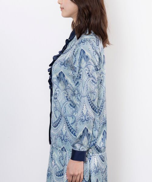 NARACAMICIE / ナラカミーチェ シャツ・ブラウス | 【NARACAMICIE】【セットアップ対応】ペイズリー柄フリル長袖ブラウス | 詳細2