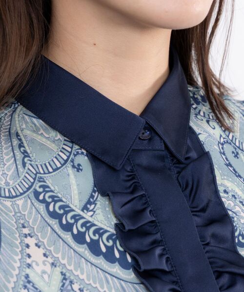 NARACAMICIE / ナラカミーチェ シャツ・ブラウス | 【NARACAMICIE】【セットアップ対応】ペイズリー柄フリル長袖ブラウス | 詳細4