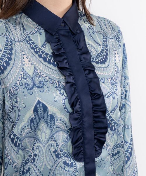 NARACAMICIE / ナラカミーチェ シャツ・ブラウス | 【NARACAMICIE】【セットアップ対応】ペイズリー柄フリル長袖ブラウス | 詳細8