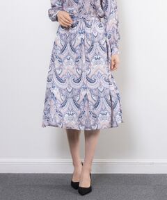 NARACAMICIE / ナラカミーチェ ミニ・ひざ丈スカート | 【NARACAMICIE】【セットアップ対応】ペイズリー柄スカート