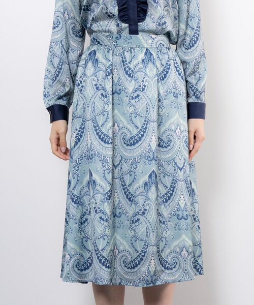 NARACAMICIE / ナラカミーチェ ミニ・ひざ丈スカート | 【NARACAMICIE】【セットアップ対応】ペイズリー柄スカート | 詳細1