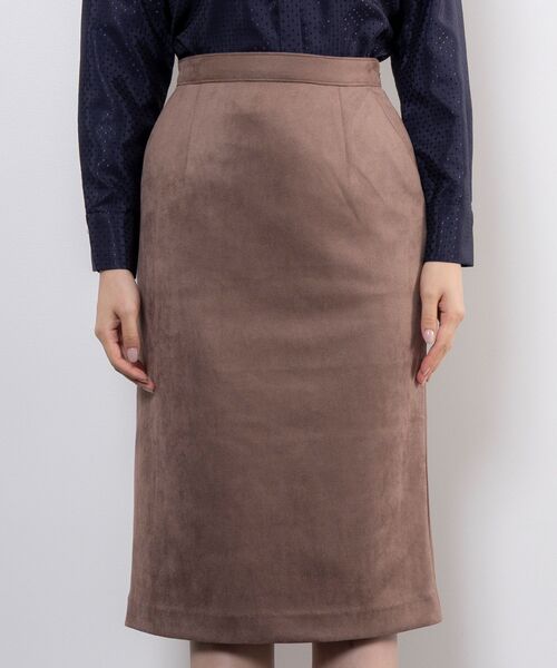 NARACAMICIE / ナラカミーチェ ミニ・ひざ丈スカート | 【NARACAMICIE】フェイクスエードタイトスカート | 詳細1