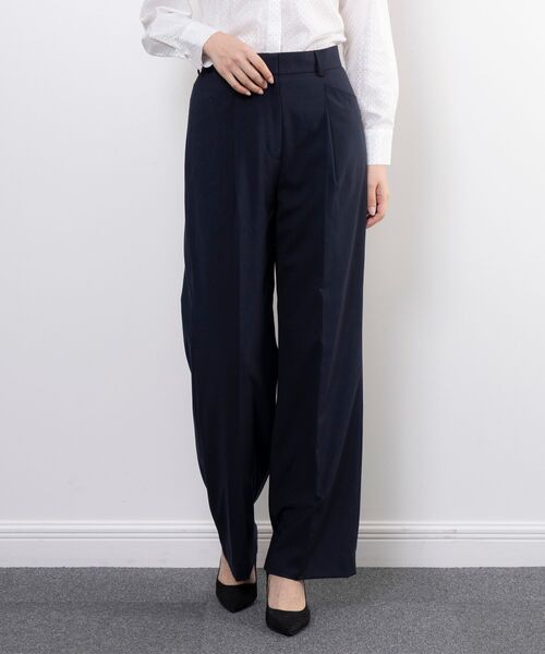 NARACAMICIE/ナラカミーチェ 【NARACAMICIE】【セットアップ対応】アナスタシアストレートパンツ ネイビー 1(M)9号 NARACAMICIE/ナラカミーチェ 【NARACAMICIE】【セットアップ対応】アナスタシアストレートパンツ ネイビー 1(M)9号
