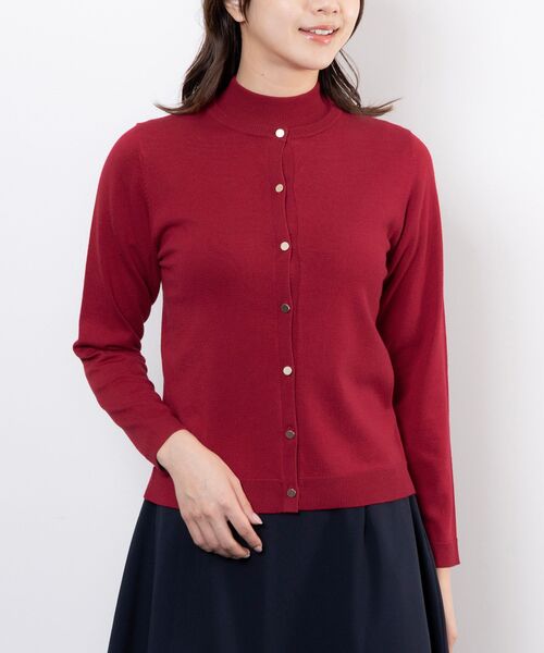 NARACAMICIE / ナラカミーチェ ニット・セーター | 【NARACAMICIE】【ツインニット対応】調温ニットカーディガン(レッド)