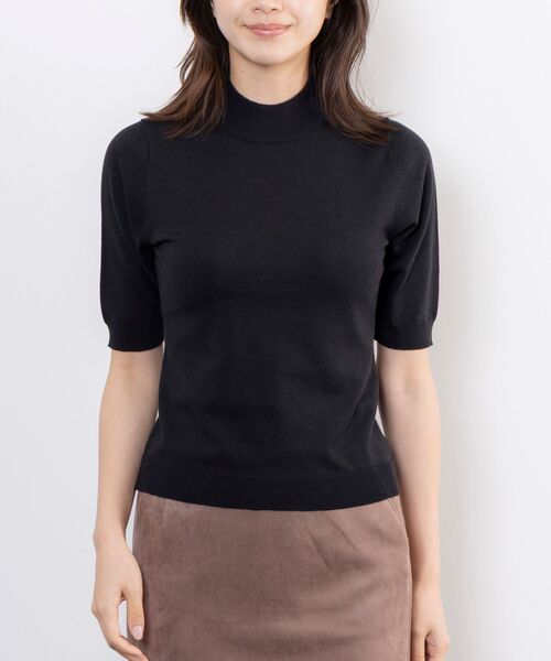 NARACAMICIE / ナラカミーチェ ニット・セーター | 【NARACAMICIE】【ツインニット対応】調温ニット5分袖プルオーバー | 詳細1