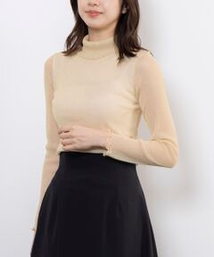 NARACAMICIE / ナラカミーチェ カットソー | 【NARACAMICIE】ラメチュールタートルプルオーバー