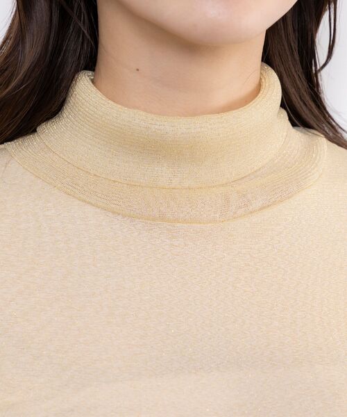 NARACAMICIE / ナラカミーチェ カットソー | 【NARACAMICIE】ラメチュールタートルプルオーバー | 詳細7