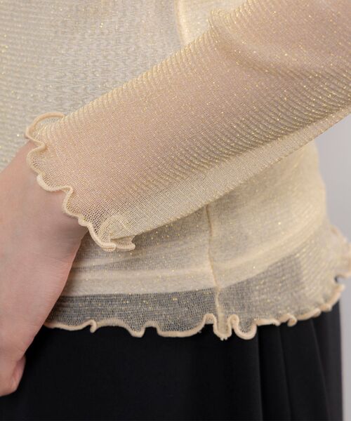 NARACAMICIE / ナラカミーチェ カットソー | 【NARACAMICIE】ラメチュールタートルプルオーバー | 詳細9