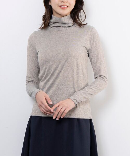 NARACAMICIE / ナラカミーチェ カットソー | 【NARACAMICIE】ラメチュールタートルプルオーバー（グレー）