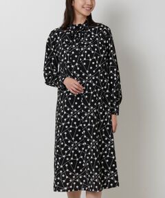 NARACAMICIE / ナラカミーチェ ロング・マキシ丈ワンピース | 【NARACAMICIE】リボン付きラインドットワンピース