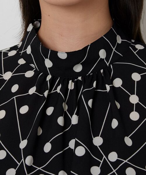 NARACAMICIE / ナラカミーチェ ロング・マキシ丈ワンピース | 【NARACAMICIE】リボン付きラインドットワンピース | 詳細4