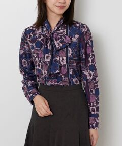 NARACAMICIE / ナラカミーチェ シャツ・ブラウス | 【NARACAMICIE】ステンドグラス柄ボウタイ長袖ブラウス