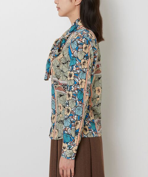 NARACAMICIE / ナラカミーチェ シャツ・ブラウス | 【NARACAMICIE】ステンドグラス柄ボウタイ長袖ブラウス | 詳細3