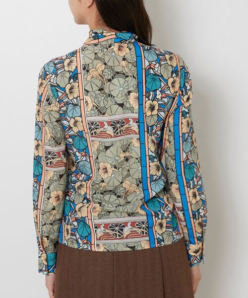 NARACAMICIE / ナラカミーチェ シャツ・ブラウス | 【NARACAMICIE】ステンドグラス柄ボウタイ長袖ブラウス | 詳細4