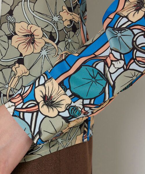 NARACAMICIE / ナラカミーチェ シャツ・ブラウス | 【NARACAMICIE】ステンドグラス柄ボウタイ長袖ブラウス | 詳細8