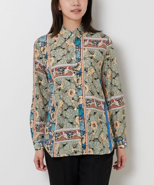 NARACAMICIE / ナラカミーチェ シャツ・ブラウス | 【NARACAMICIE】ステンドグラス長袖オーバーブラウス | 詳細1