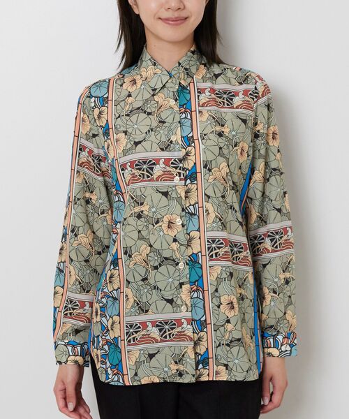 NARACAMICIE / ナラカミーチェ シャツ・ブラウス | 【NARACAMICIE】ステンドグラス長袖オーバーブラウス | 詳細2