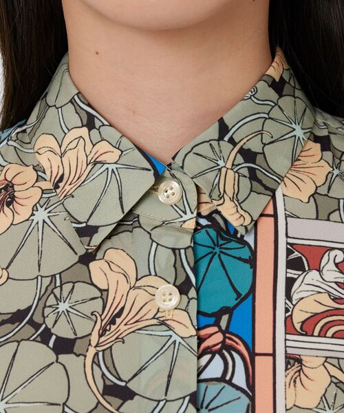 NARACAMICIE / ナラカミーチェ シャツ・ブラウス | 【NARACAMICIE】ステンドグラス長袖オーバーブラウス | 詳細5