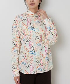 NARACAMICIE / ナラカミーチェ シャツ・ブラウス | 【NARACAMICIE】メガネ柄コットンシャツ