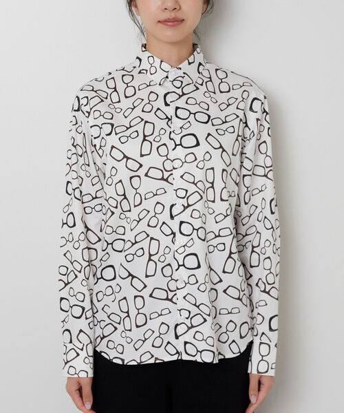 NARACAMICIE / ナラカミーチェ シャツ・ブラウス | 【NARACAMICIE】メガネ柄コットンシャツ | 詳細3
