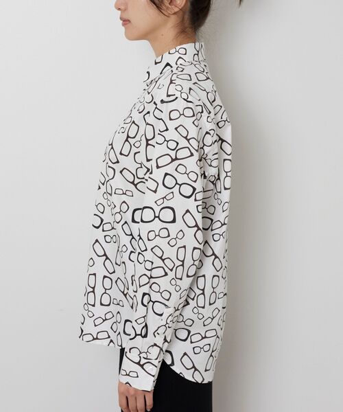 NARACAMICIE / ナラカミーチェ シャツ・ブラウス | 【NARACAMICIE】メガネ柄コットンシャツ | 詳細4