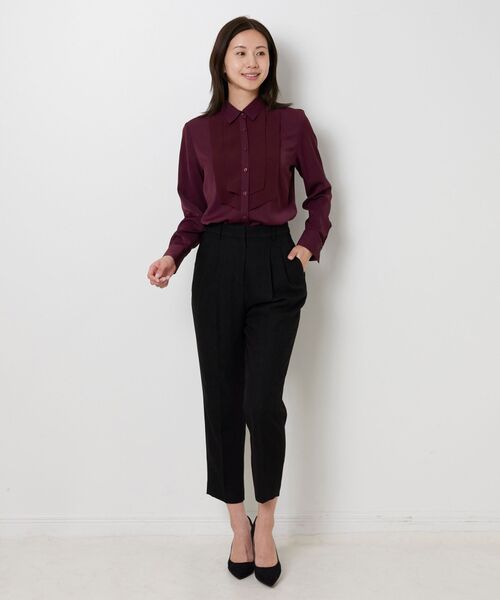 NARACAMICIE / ナラカミーチェ シャツ・ブラウス | 【NARACAMICIE】無地ジョーゼットフロント長袖シャツブラウス | 詳細11