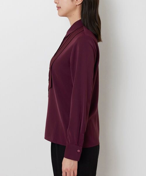 NARACAMICIE / ナラカミーチェ シャツ・ブラウス | 【NARACAMICIE】無地ジョーゼットフロント長袖シャツブラウス | 詳細3