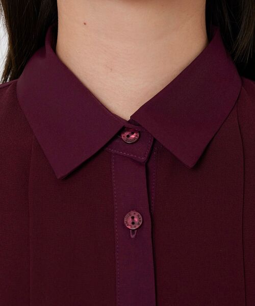 NARACAMICIE / ナラカミーチェ シャツ・ブラウス | 【NARACAMICIE】無地ジョーゼットフロント長袖シャツブラウス | 詳細6