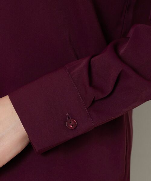 NARACAMICIE / ナラカミーチェ シャツ・ブラウス | 【NARACAMICIE】無地ジョーゼットフロント長袖シャツブラウス | 詳細8