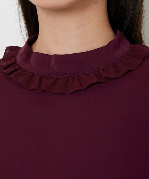 NARACAMICIE / ナラカミーチェ シャツ・ブラウス | 【NARACAMICIE】無地ジョーゼットミニフリル長袖ブラウス | 詳細5